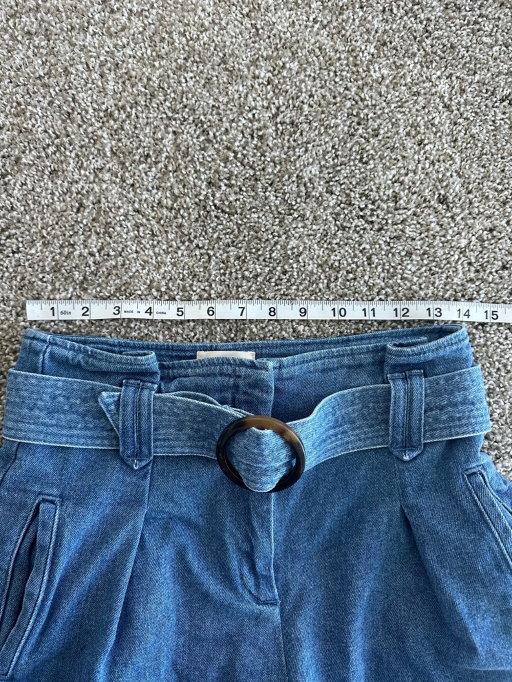 Sézane Rome Shorts Size 36 Pleated Belted - Picture 4 of 7